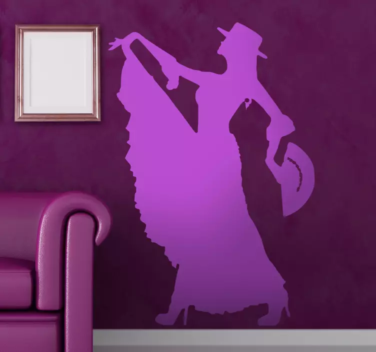 Enobarvna nalepka plesalca flamenka - TenStickers