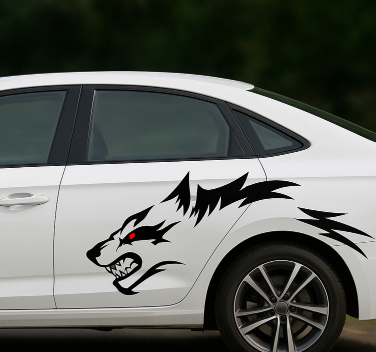 Fierce wolf side nalepka za avto - TenStickers