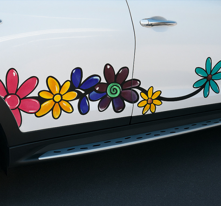 Floral vehicle wrap nalepka za avto - TenStickers