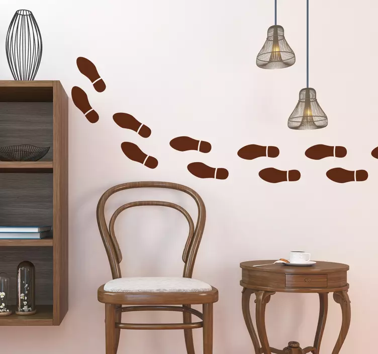 Footprint pathway design nalepka živali - TenStickers