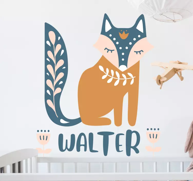 Fox character illustration nalepka - TenStickers