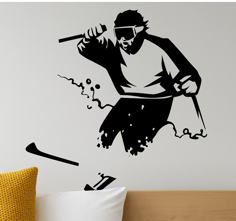 Freerider globoko v snegu Nalepka ekstremnega športa - TenStickers