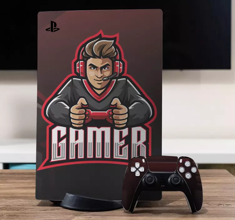 Gamer character nalepka za ljubitelje živali - TenStickers