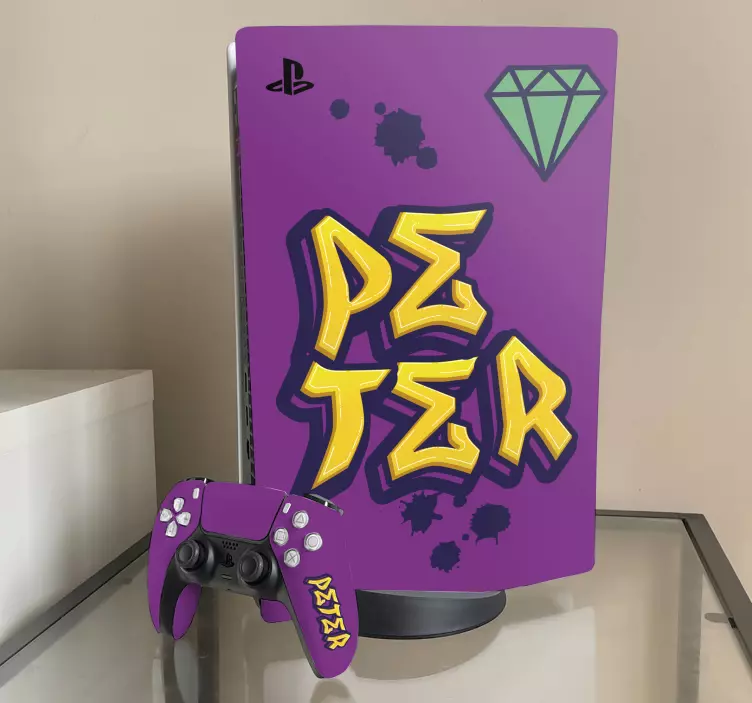 Gaming graffiti name ps5 nalepka - TenStickers