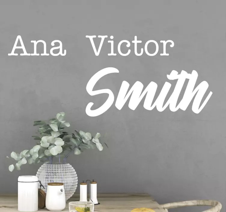 Generiranje prilagojenih imen besedilna nalepka - TenStickers