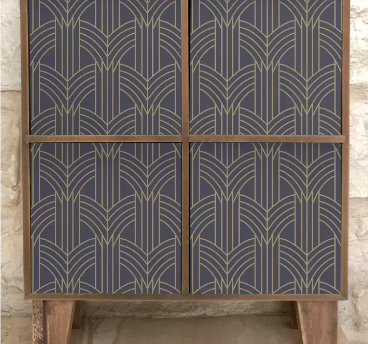 Geografska nalepka za pohištvo v slogu art deco - TenStickers