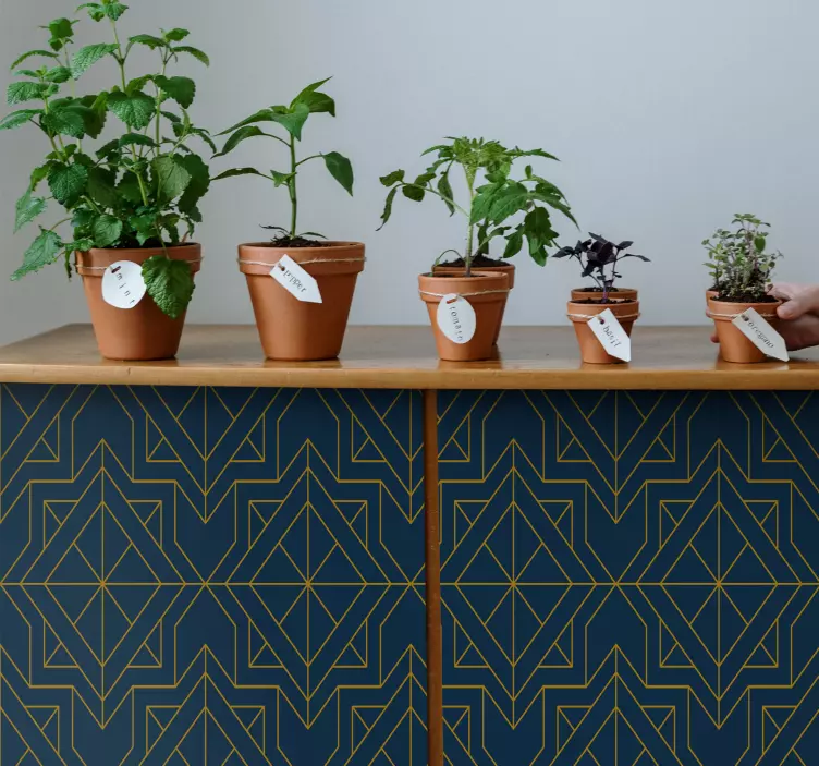 Geometric patterned panel dekorativna nalepka - TenStickers