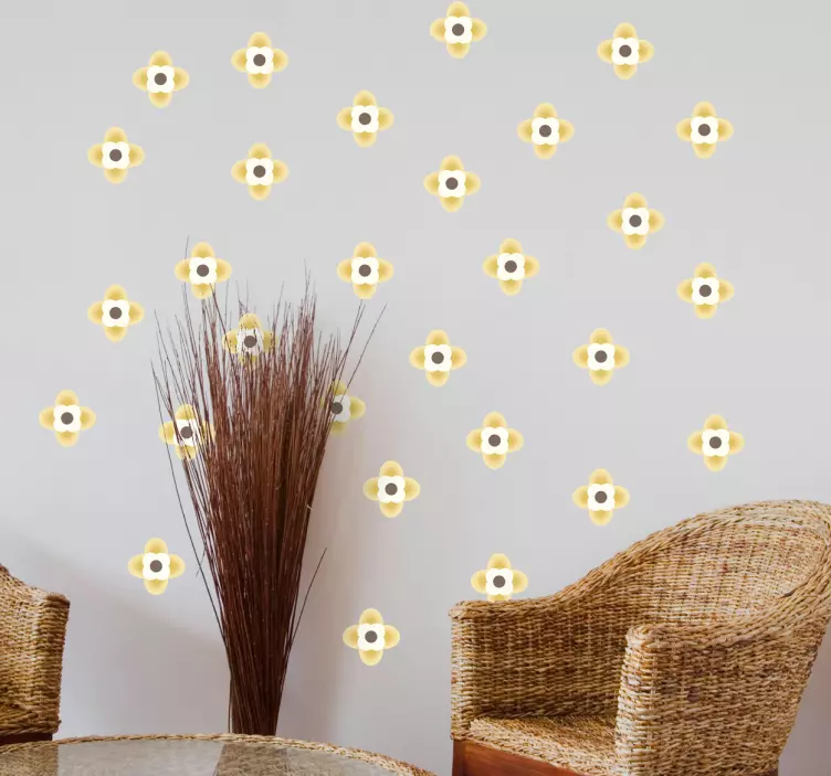 Nalepka z geometričnimi drobnimi cvetovi - TenStickers