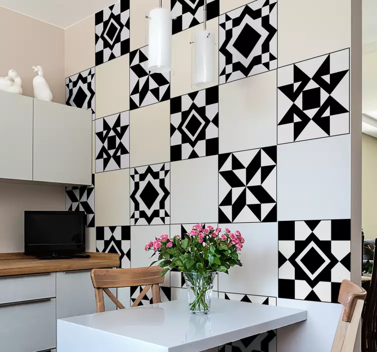 Nalepka z geometrijsko ploščico vinila - TenStickers