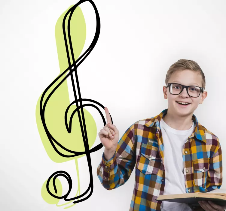 Glasbeni notacijski naglas nalepka živali - TenStickers