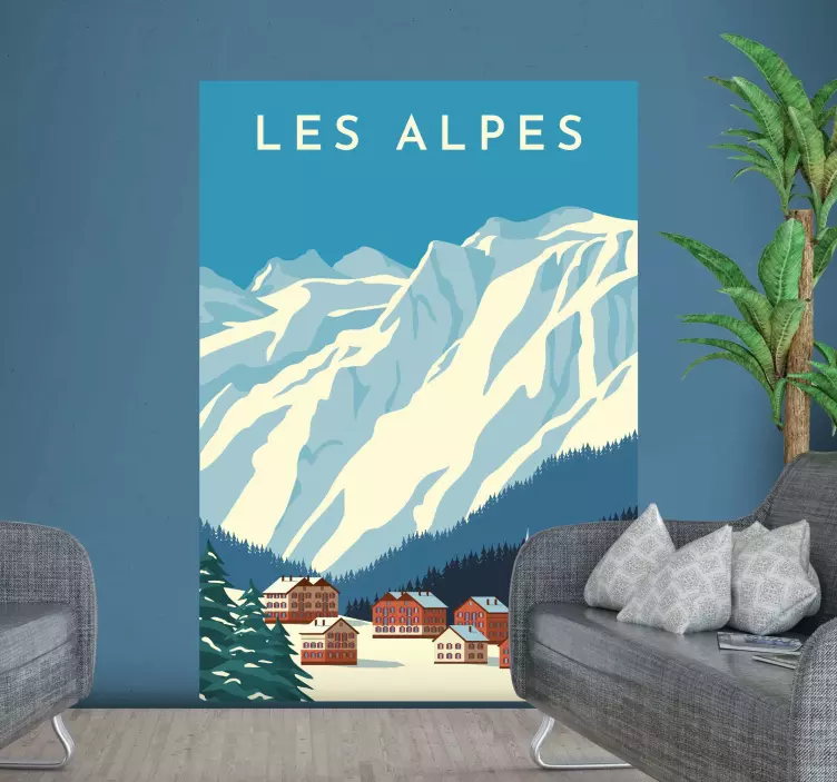 Nalepka gore v Švici - TenStickers