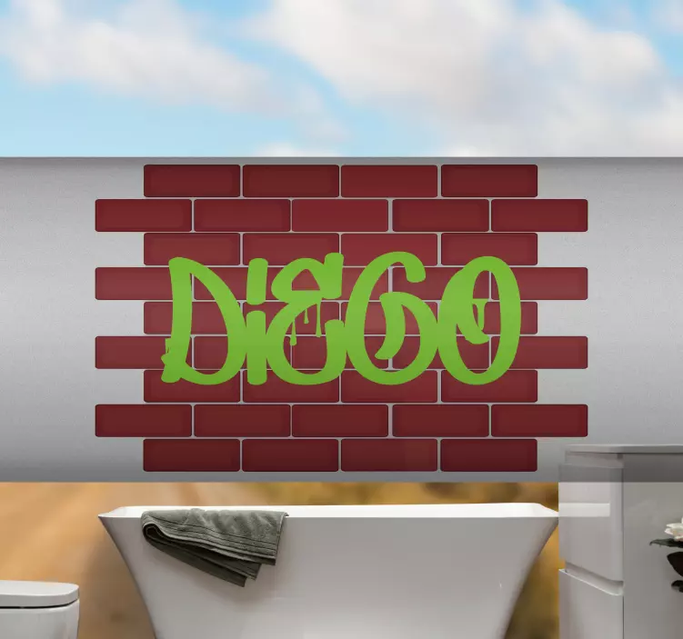 Grafiti z imeni po meri nalepka za kolo - TenStickers