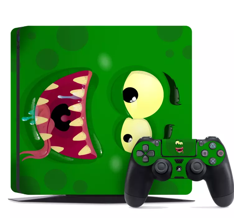 Green monster theme ps4 nalepka - TenStickers