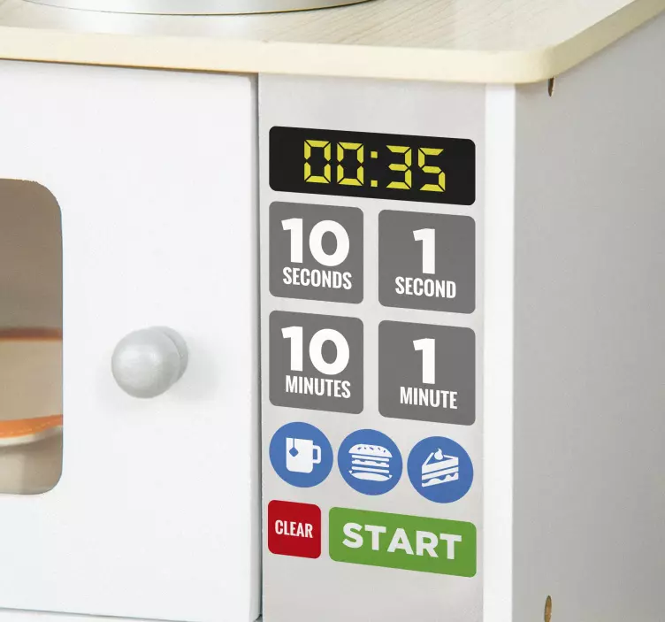 Gumbi za barvo igrače mikrovalovne pečiceGumbi za barvo igrače mi - TenStickers