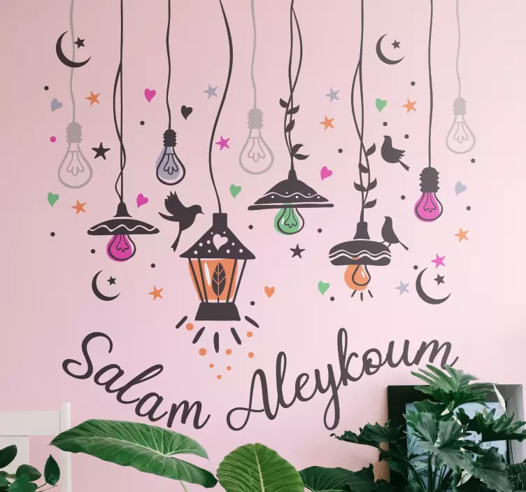 Hanging lanterns design arabska nalepka - TenStickers