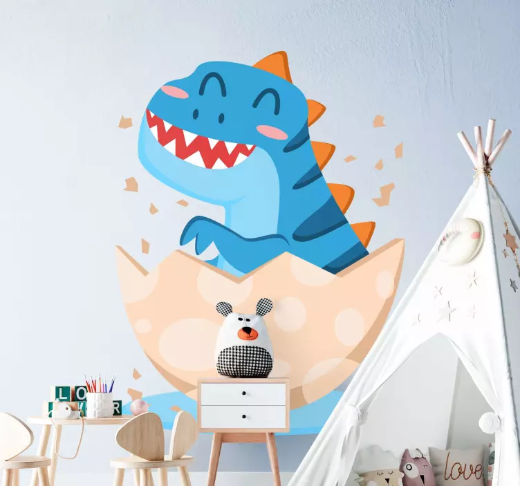 Happy hatchling dinosaur nalepka - TenStickers
