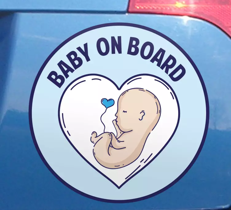Heartfelt baby notice nalepka otrok v avtu - TenStickers