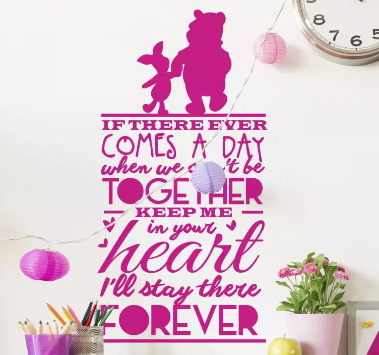 Heartfelt togetherness forever quote nalepka živali - TenStickers