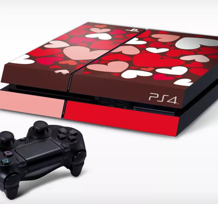Hearts playstation 4 kože - TenStickers