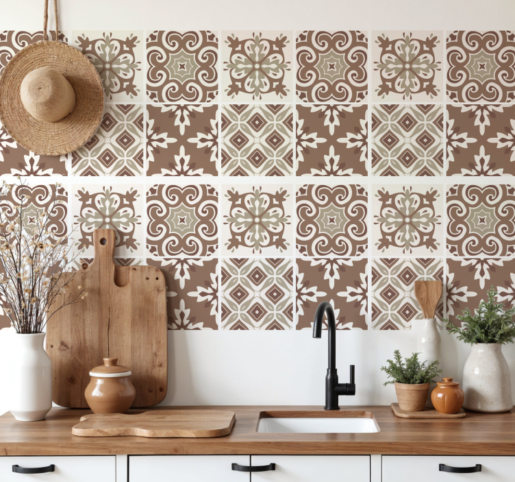 Hidravlični mocha mousse nalepka za ploščice - TenStickers