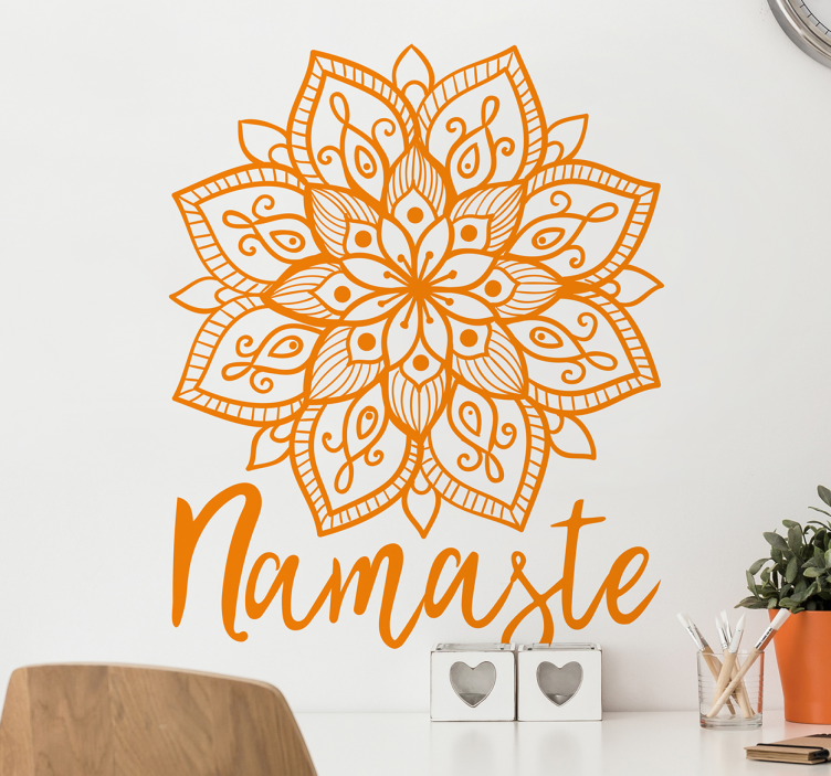 Nalepka hindujske mandale namaste cvetlične stene - TenStickers