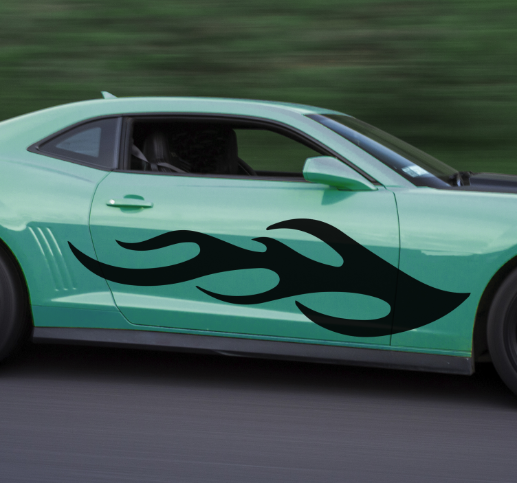 Nalepka za avto silhouette plamenov - TenStickers