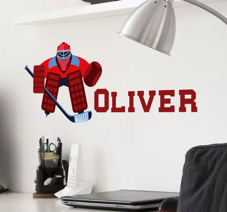 Hokej ime prilagodljive stenske nalepke - TenStickers