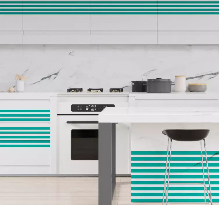 Nalepka pohištva z vodoravnimi črtami - TenStickers