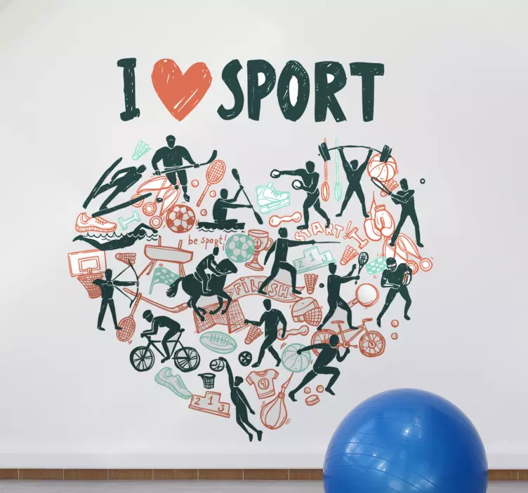 I love sport nalepka za športnike - TenStickers