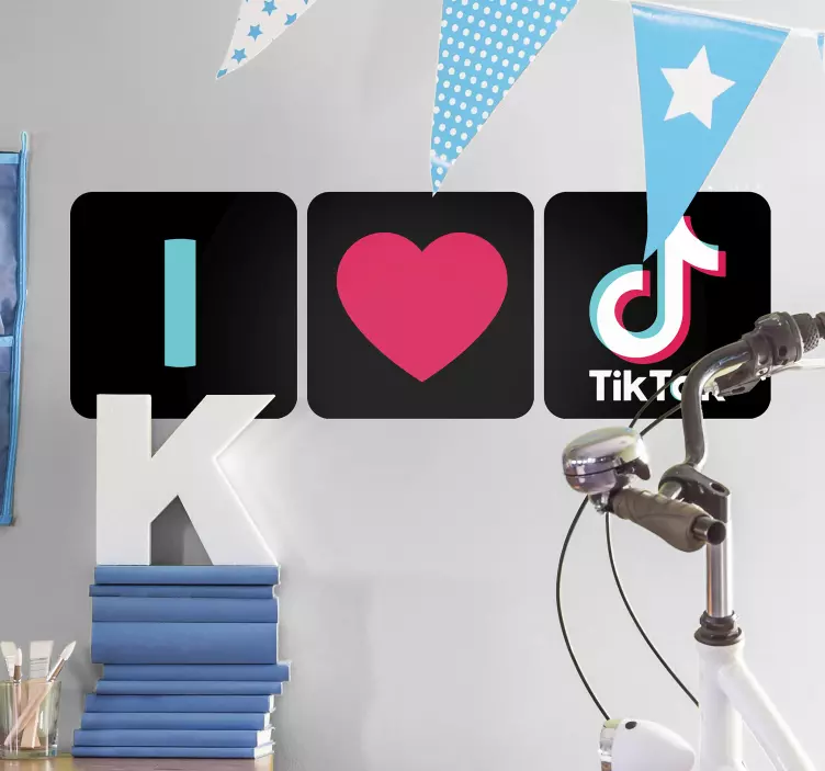 I love tik tok poslovne nalepke - TenStickers