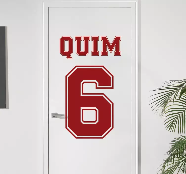 Nalepka z imenom in številko vrat - TenStickers