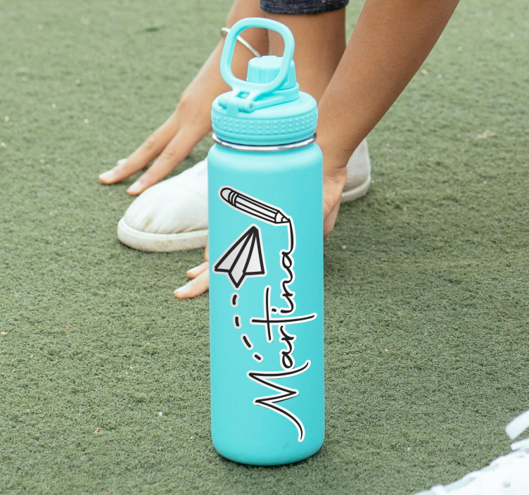 Ime steklenice prilagodljiva nalepka - TenStickers