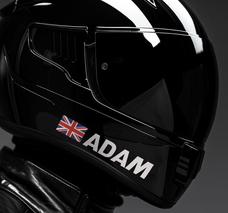 Ime z zastavo nalepka za motor - TenStickers