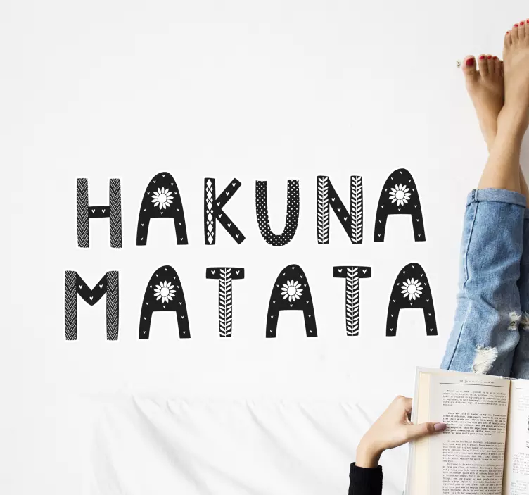 Hakuna matata inspirativne ponudbe stenske nalepke - TenStickers