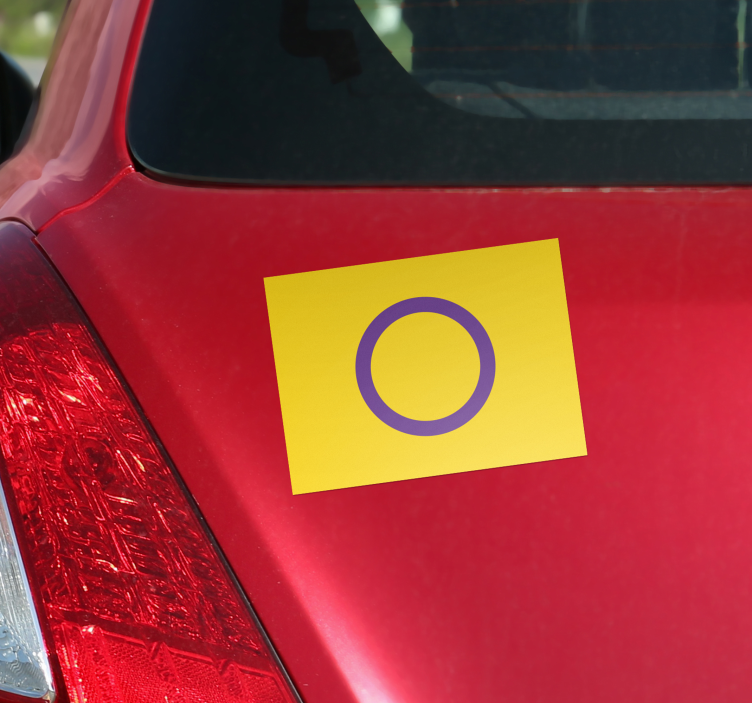 Interseksualna zastava nalepka za avto - TenStickers