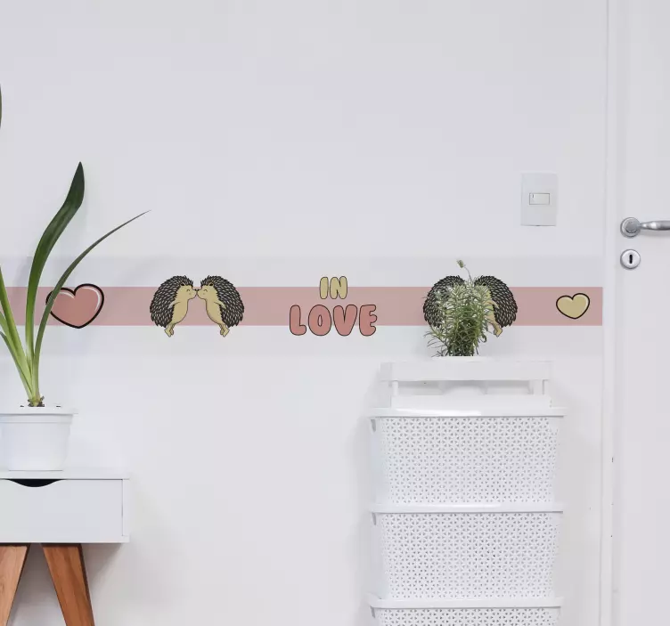 Ježev par, ki se poljublja nalepka - TenStickers