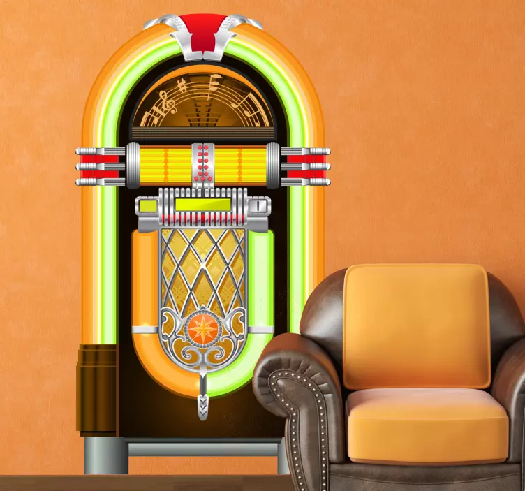 Jukebox vintage stenske nalepke - TenStickers