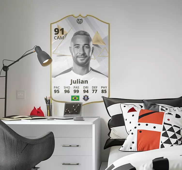 Kartica z ikono Nogometne nalepka - TenStickers