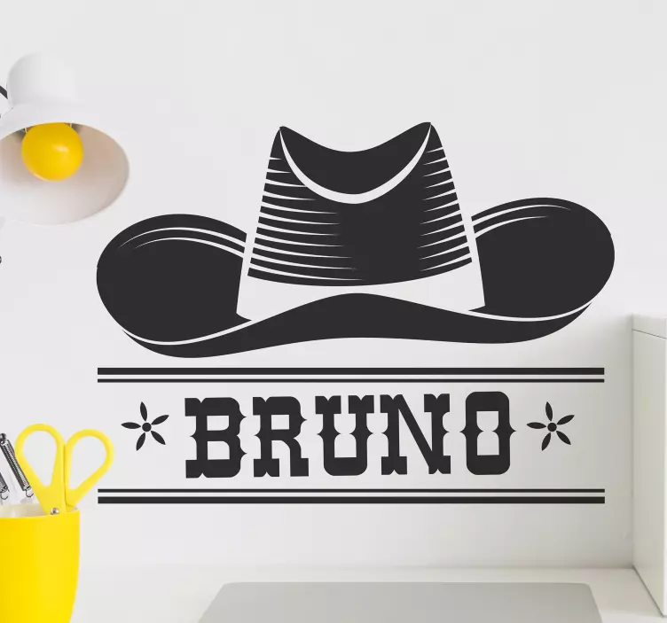 Nalepka za stene v obliki kavbojskega klobuka - TenStickers