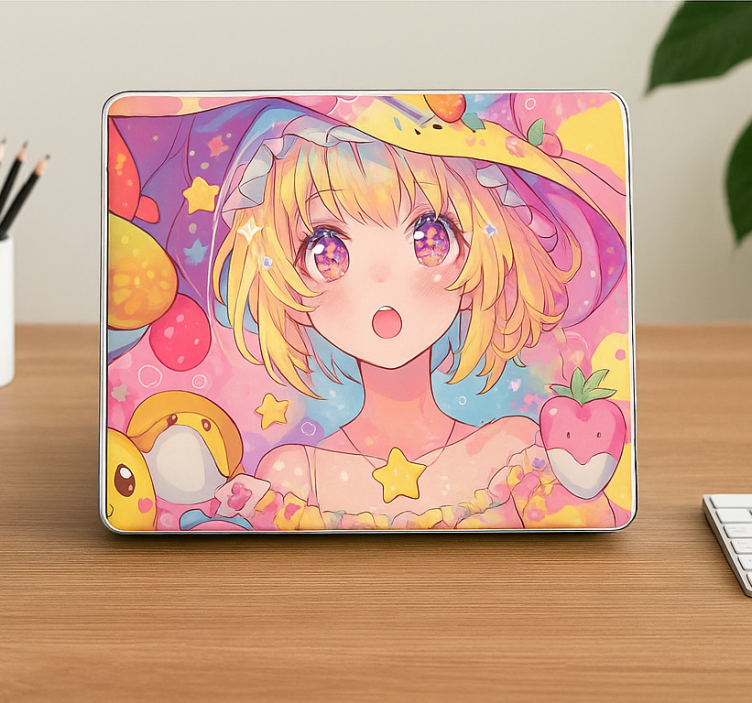 Kawaii pastel anime wrap nalepka za prenosni računalnik - TenStickers