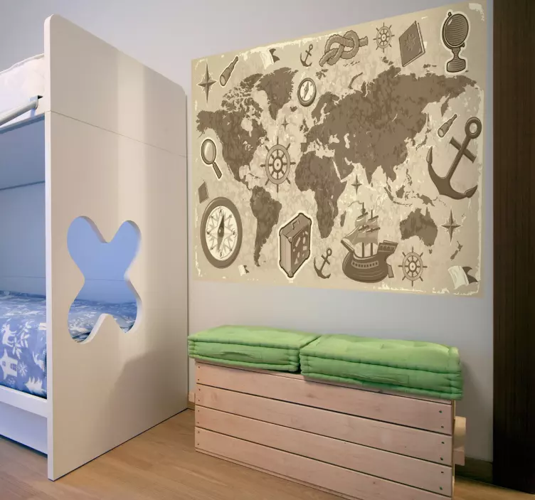 Klasična nalepka za otroške karte - TenStickers