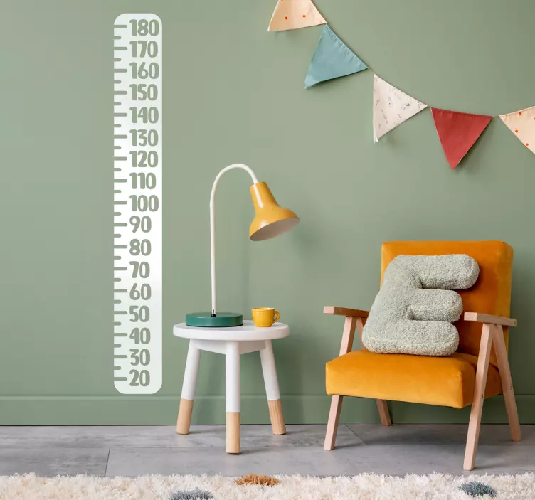 Klasična nalepka s tabelo višine metra - TenStickers