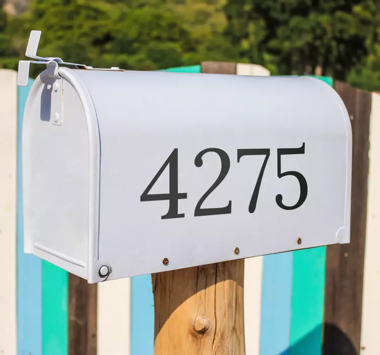 Nalepka nabiralnika klasičnih številk - TenStickers