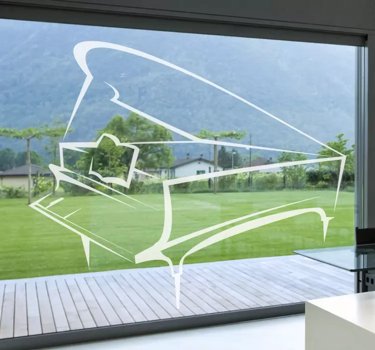 Klavir risanje dekorativne nalepke - TenStickers