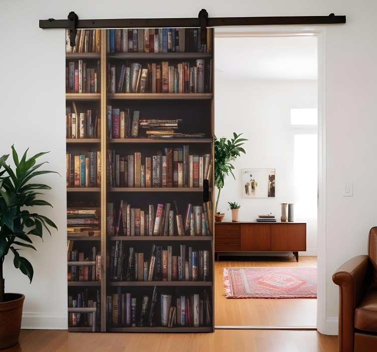 Knjižniške police zaprte dekorativne nalepka za vrata - TenStickers