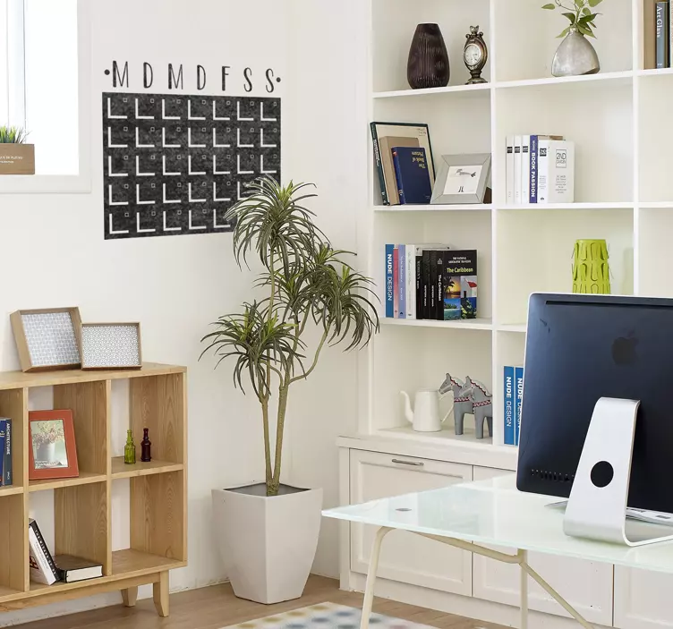 Koledar dni v tednu nalepka tablo - TenStickers