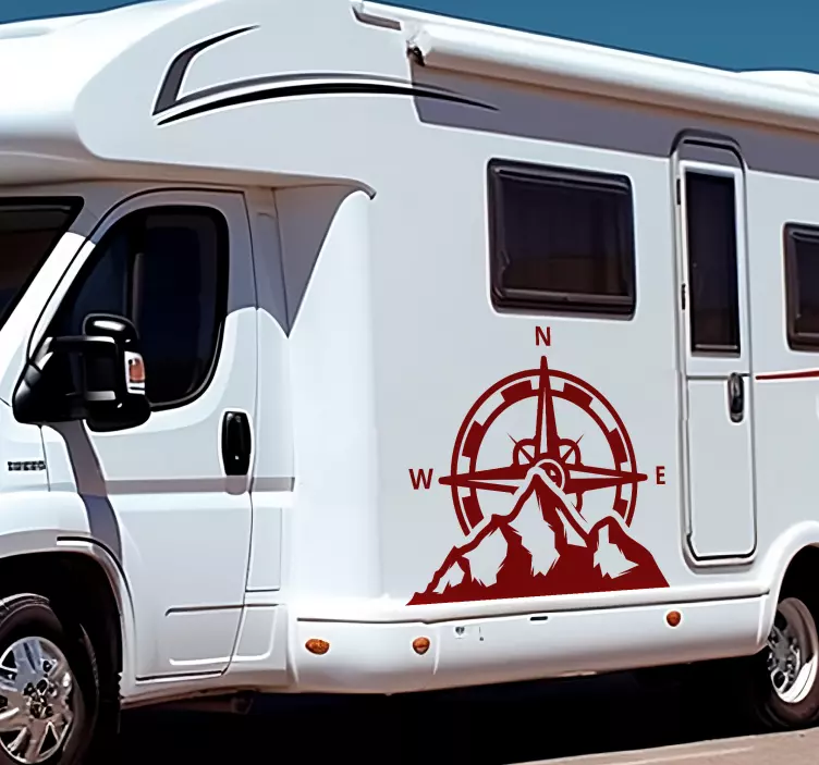 Kompas in gorjeKompas in gorje nalepka za avtodom - TenStickers