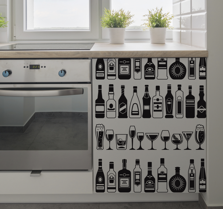 Komplet nalepk za pohištvo steklenic - TenStickers