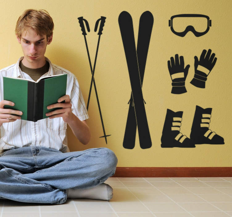 Komplet nalepk za smučarski pribor - TenStickers