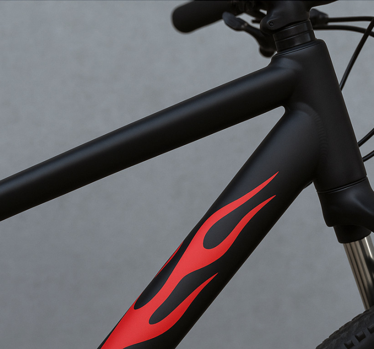 Komplet rdečih plamenov nalepka za kolo - TenStickers